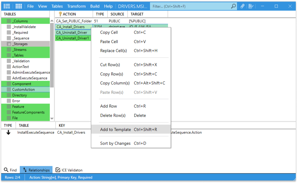 Creating new template in Master Packager