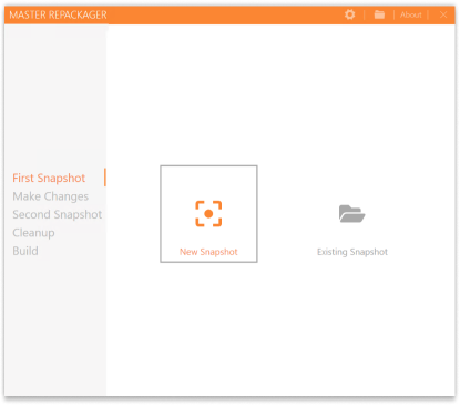 Creating first snapshot in Master Repackager