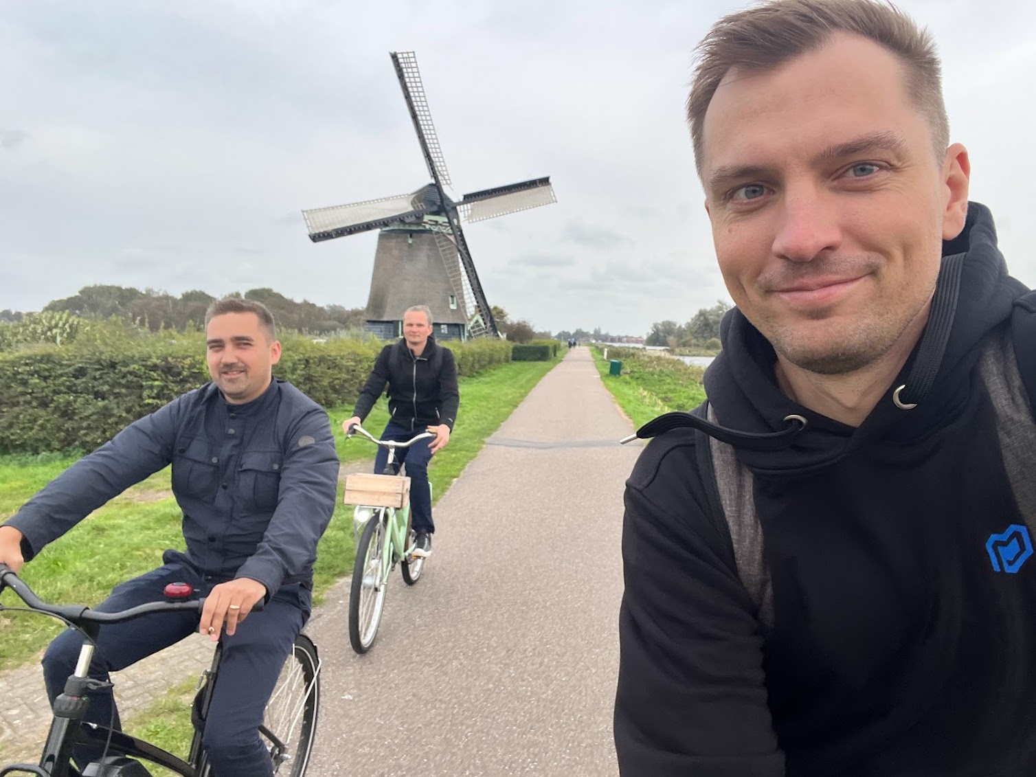 Master Packager team riding bikes